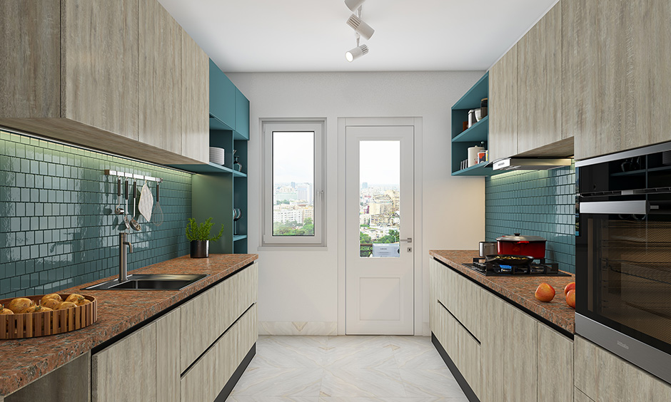 Indian parallel kitchen interior designs